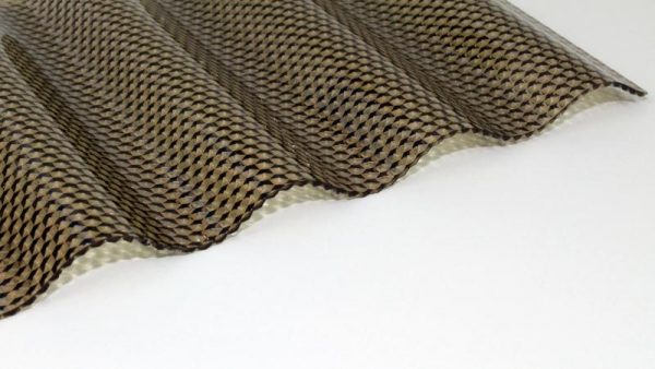 Acryl Wellplatte Wabe Sinus 76/18 ca. 3 mm stark, bronce