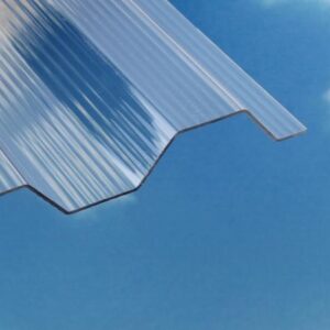 Polycarbonat Lichtplatte gerillt Trapez 76/18 1,4 mm stark, klar, Elefantenplatte