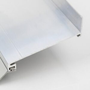 Alu-Wandanschluss pressblank silber, ca. 115 mm für Dachneigungen von 8-18Â°