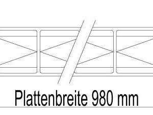 Polycarbonat Stegplatte 25 mm thermo klar