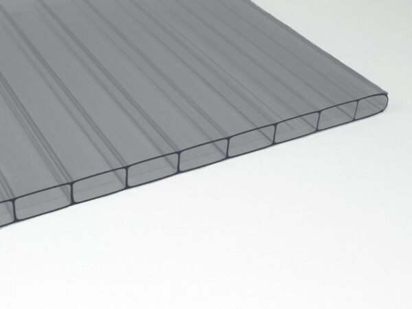 Polycarbonat Doppelstegplatte 16 mm esthetics graphit, 98 cm Breite