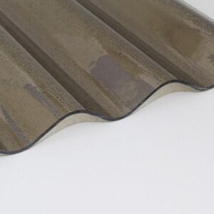 Polycarbonat Wellplatte C-Struktur Sinus (gekräuselt) 76/18 2,5 mm stark, bronce