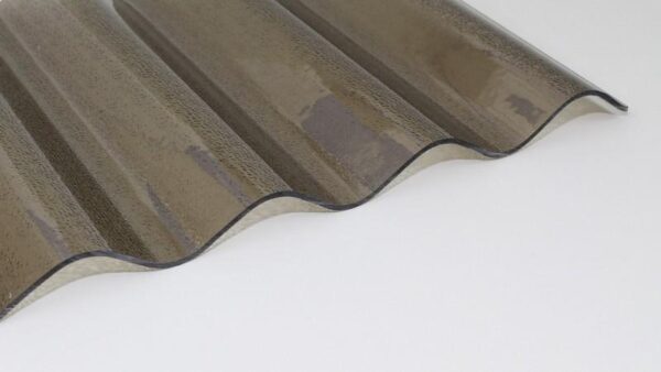 Polycarbonat Wellplatte C-Struktur Sinus (gekräuselt) 76/18 2,5 mm stark, bronce
