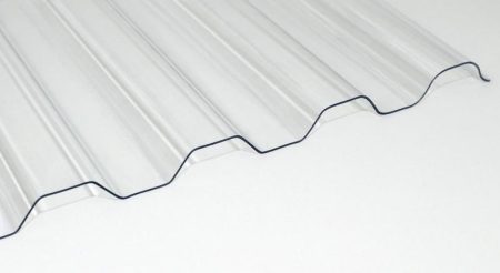 Polycarbonat Lichtplatte Trapez 76/18 1,3 mm stark, klar - 300 cm